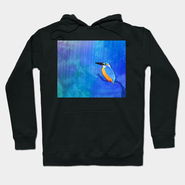 Common Kingfisher (Alcedo atthis) Hoodie by Cedarseed